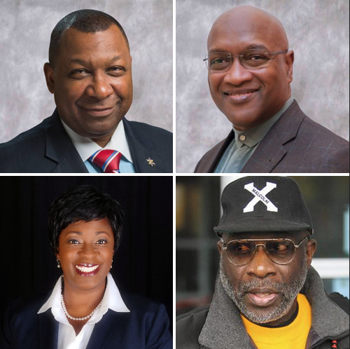 steve tompkins, reverend ray hammond, sadiki kambon, donna harris-lewis (clockwise from top-left)